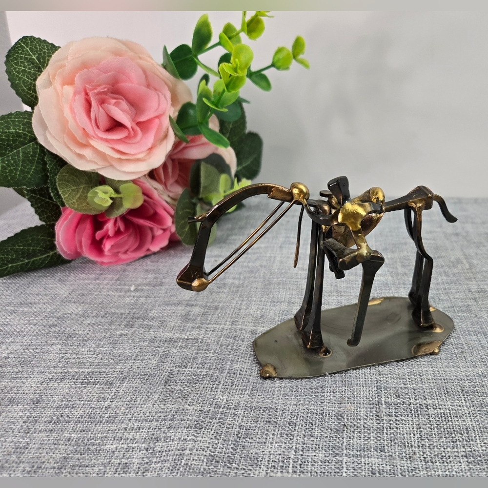 Vintage Horse Sculpture By Dale Warren Horse Shoe Nail Art , 1070s